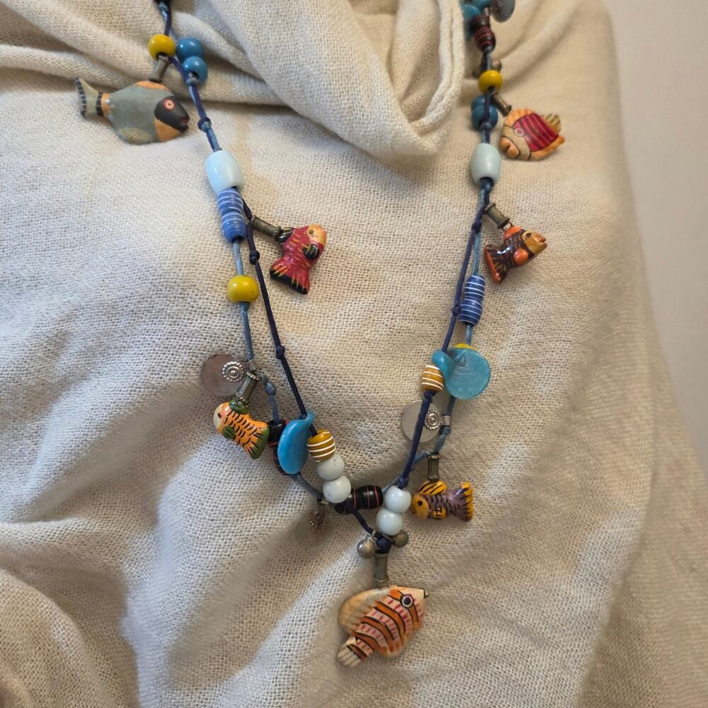 Vintage Inspired Multi-Strand Jewelry Boho Chic Beaded Statement Necklace